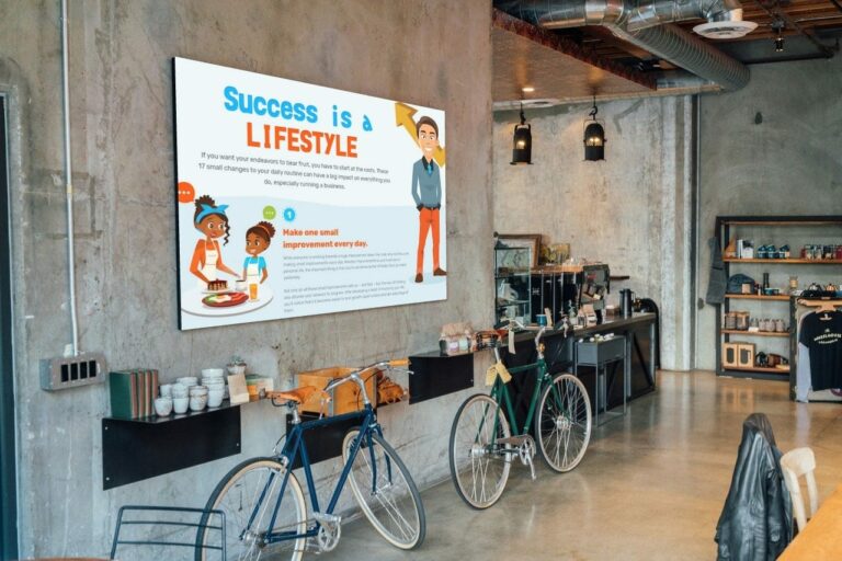 Success is a Lifestyle Mock up in Office