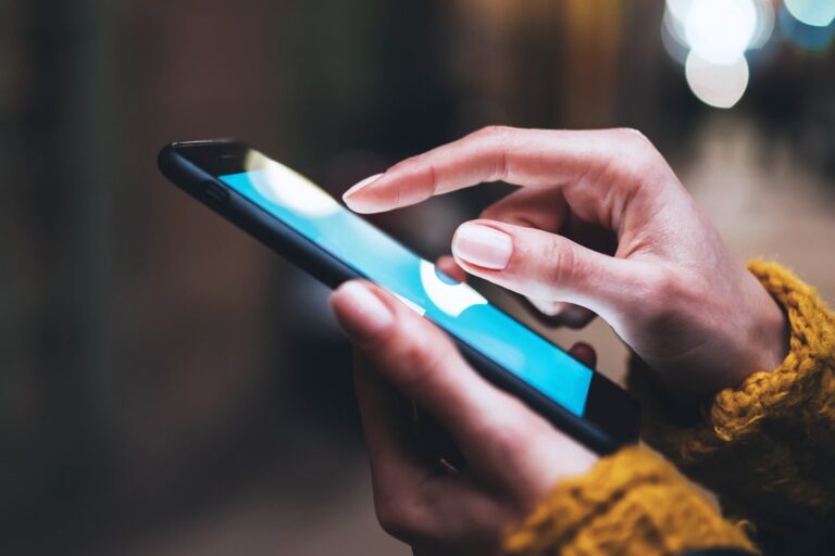 User Clicking on Their Phone