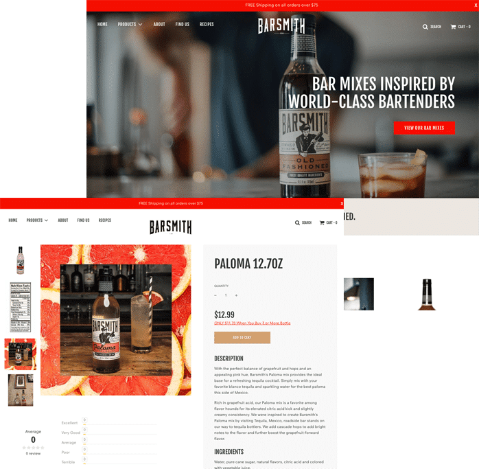 Barsmith.com Design Example