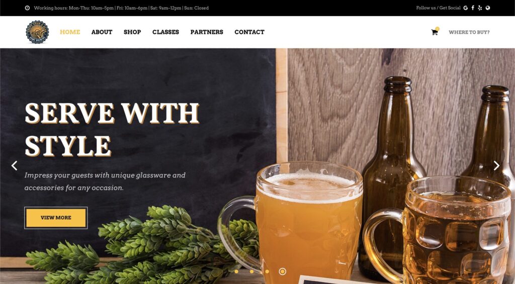 Grape Grain and Bean Website Example