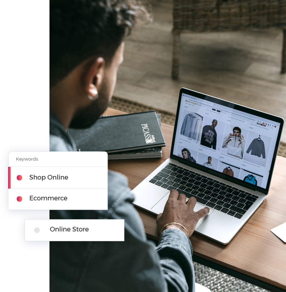 ecommerce SEO on website selling clothing
