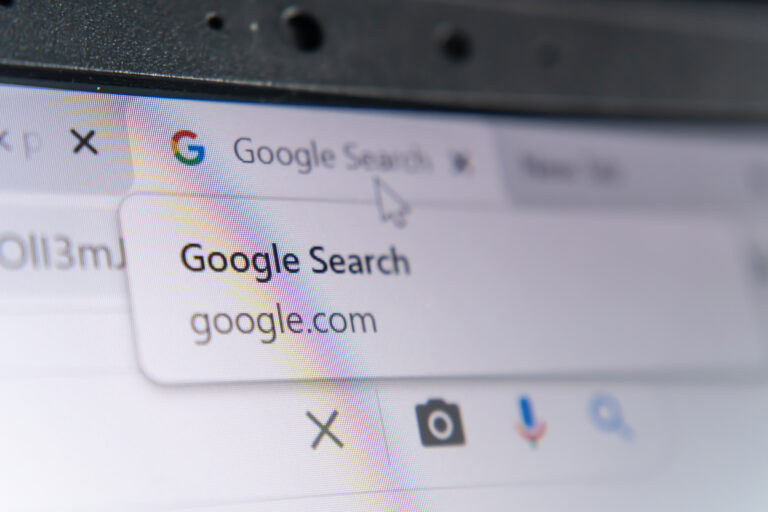 Image of Google search on a desktop